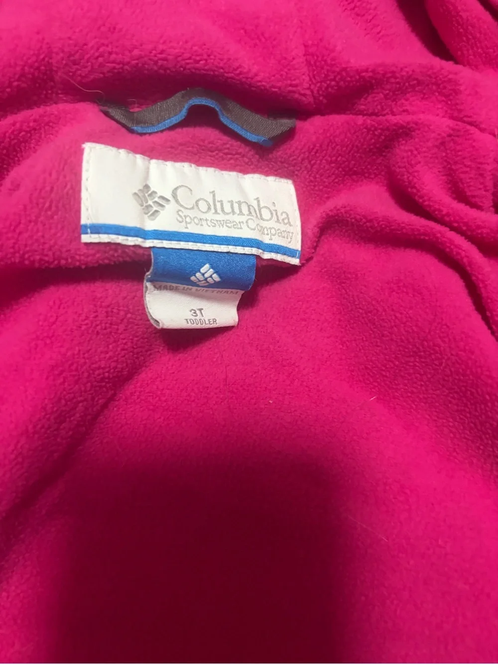 Columbia Kids Hooded Jacket - Pink & Blue Stripes